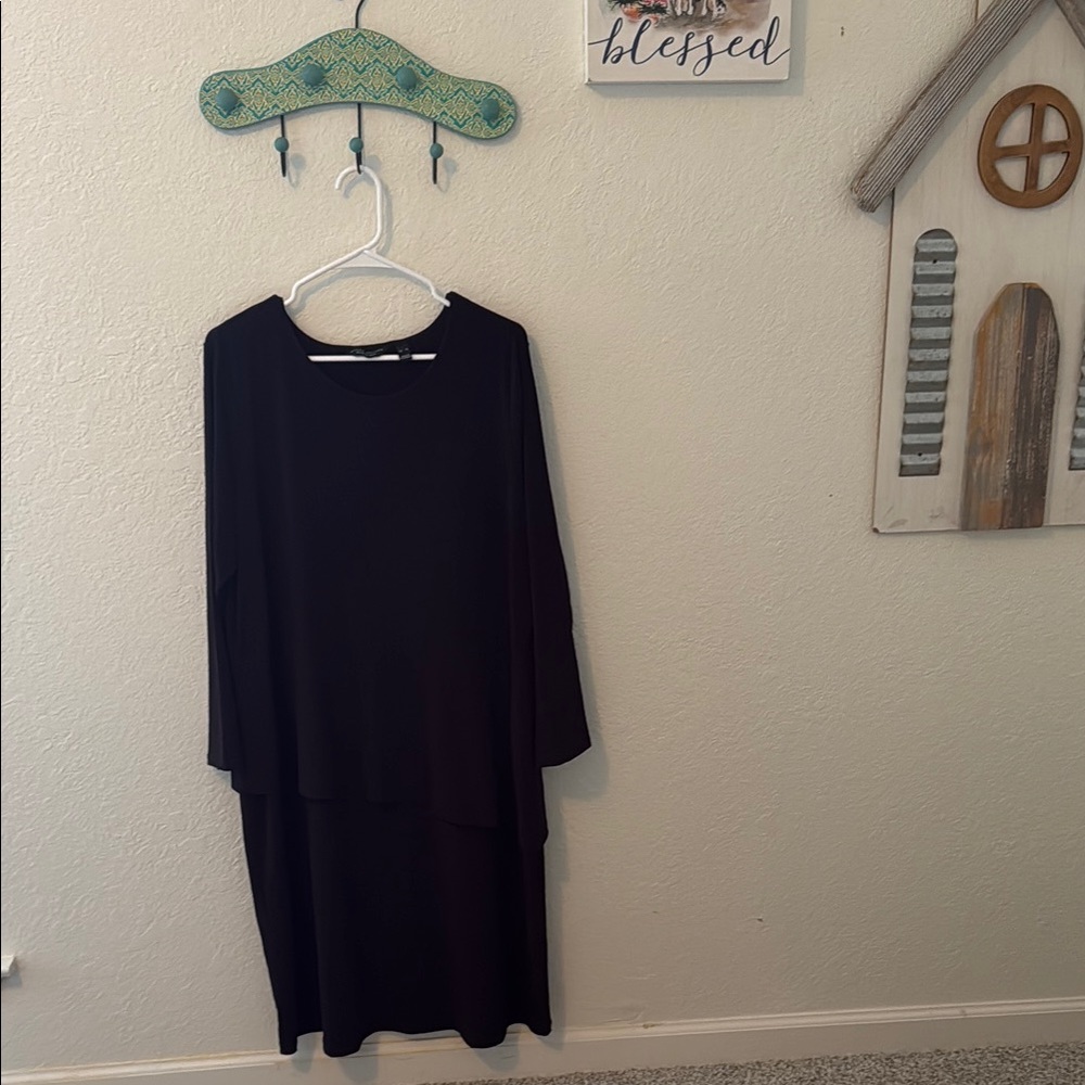 Elegant Black Layered Dress
